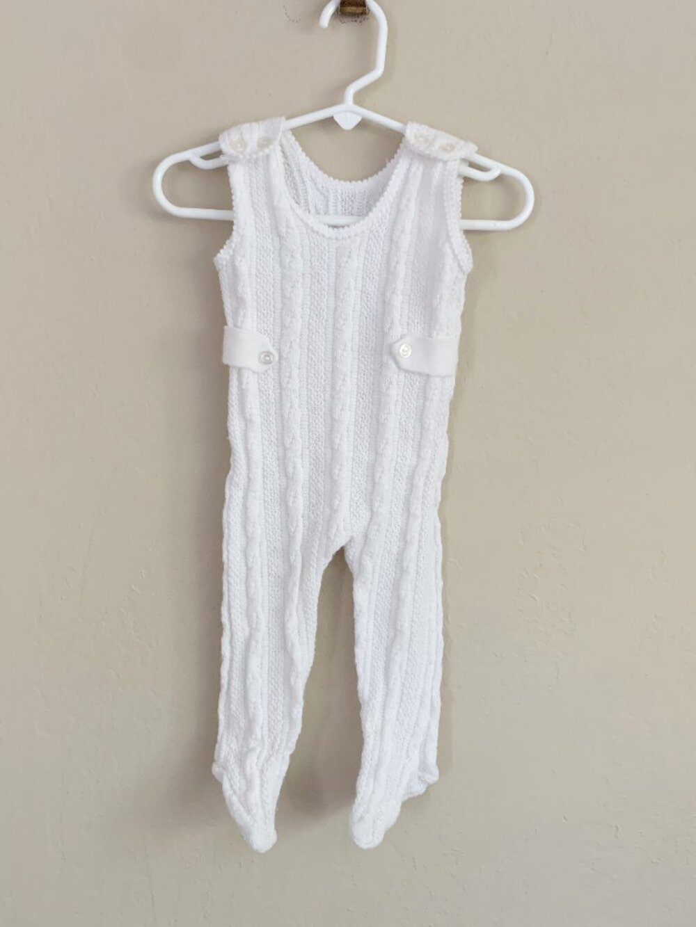 Vintage Cable Knit Romper • 0-3 Months